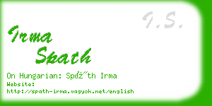 irma spath business card